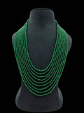 Ishhaara Green Multilayered Beads Necklace
