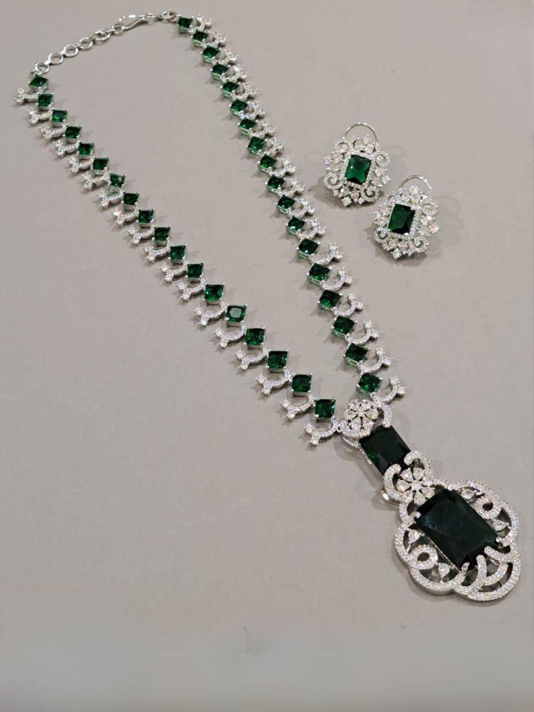 Ishhaara Green Neeta Ambani Inspired Doublet Emerald Long Necklace