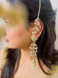 Ishhaara Green Noor String Earrings