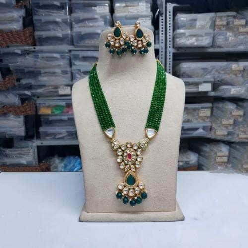 Ishhaara Ones Long Kundan Chain And Earring Set