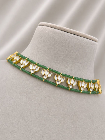 Ishhaara Green Onyx Choker Necklace