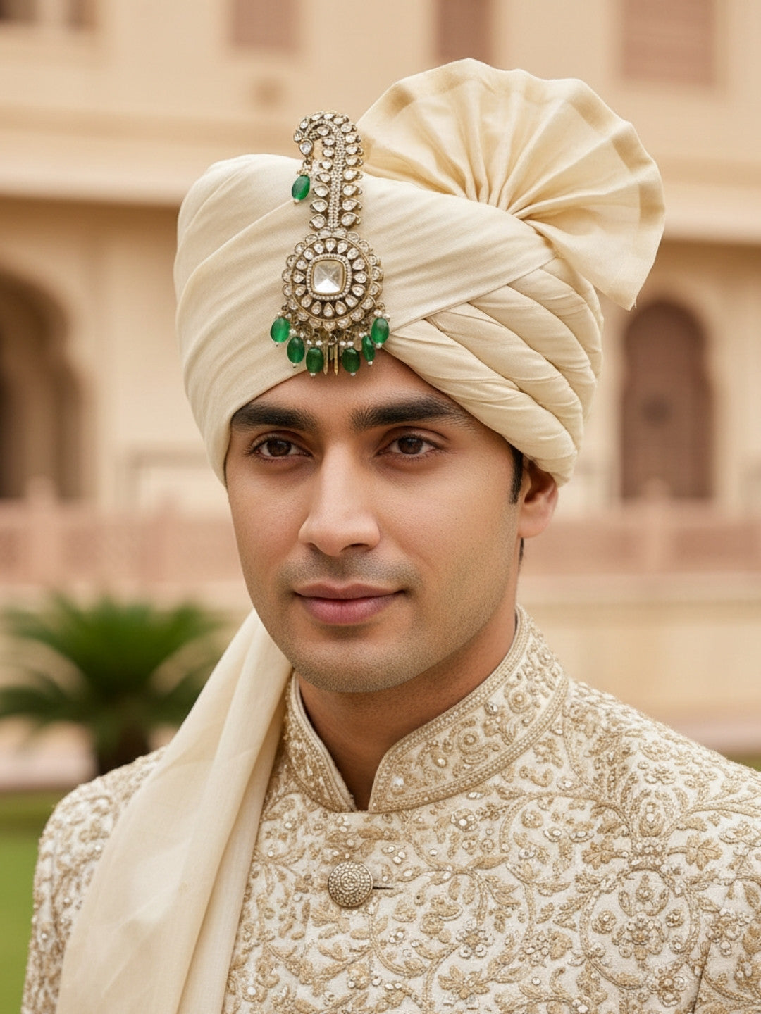 Ishhaara Green Polki Dulha Kalangi