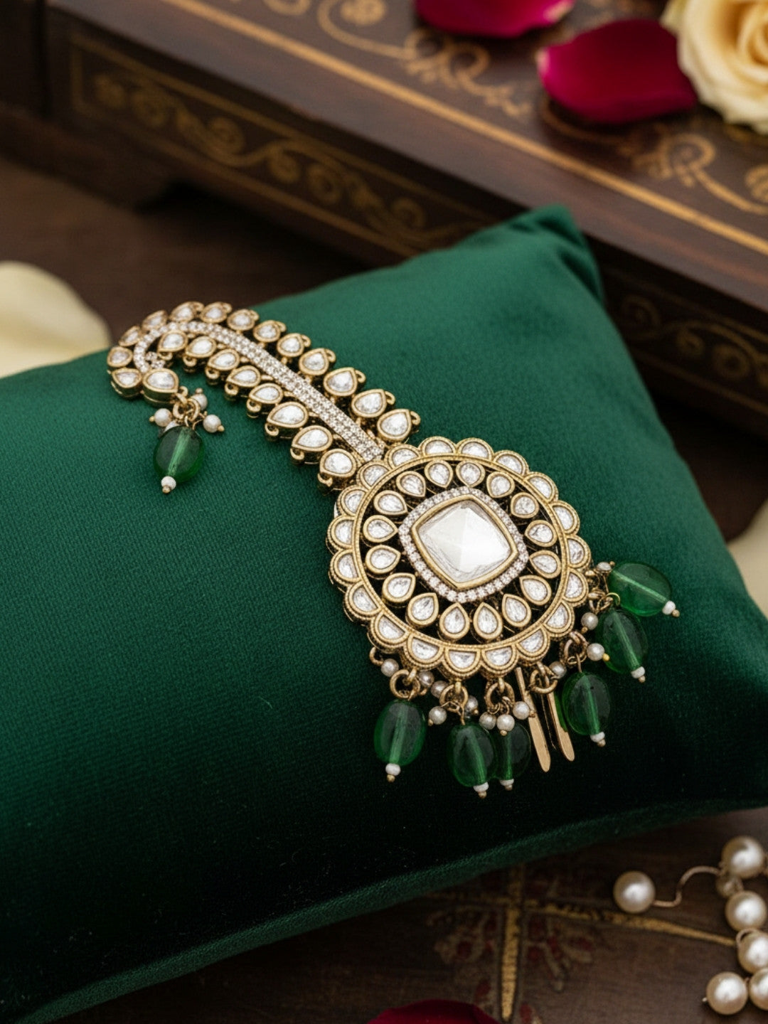 Ishhaara Green Polki Dulha Kalangi