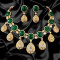 Ishhaara Polki Jadau Drop Hanging Necklace Set