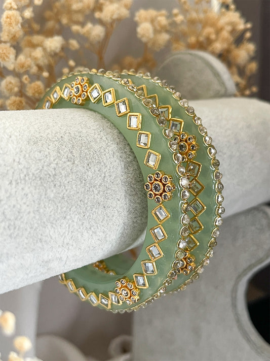 Ishhaara Green Rajputi Traditional Bridal Royal Charm Kada