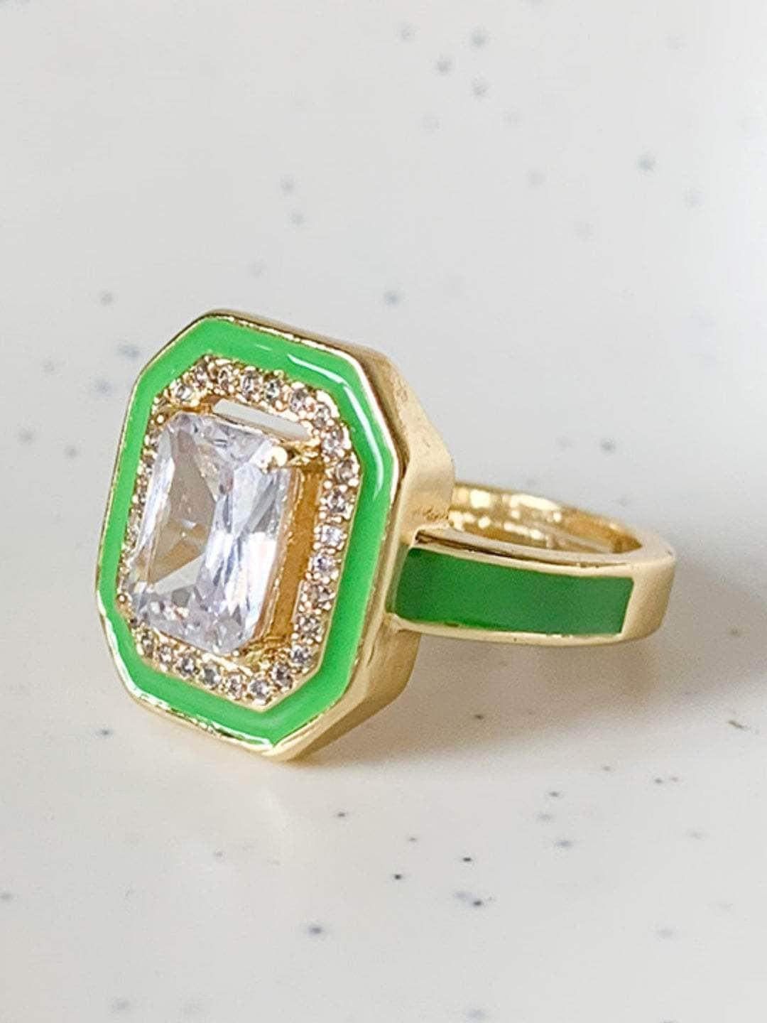 Ishhaara Rectangular Cocktail Ring