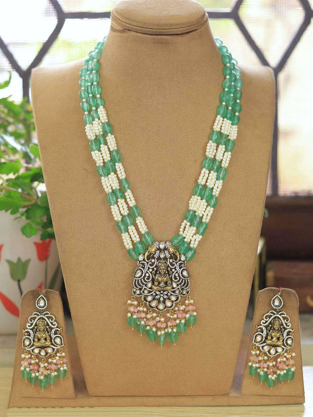 Ishhaara Royal Long Necklace With Earrings