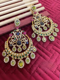 Ishhaara Green Sabyasachi Inspired Chandbali Earrings