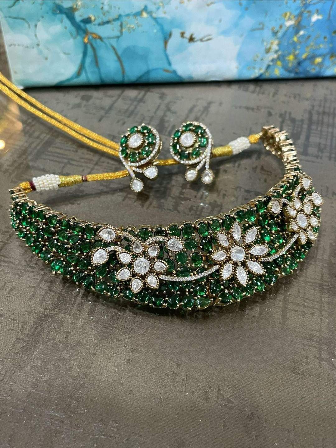 Ishhaara Green Sara Ali Khan Inspired Bridal Choker