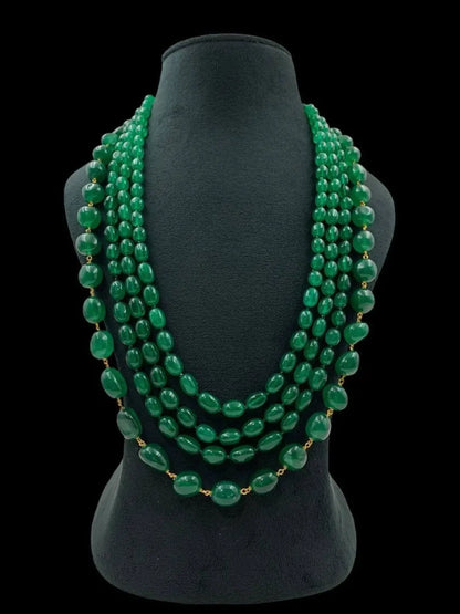 Ishhaara Green Semi Precious Stone Studded Handmade Mala