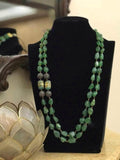 Ishhaara Side Beads Irregular Stone Necklace