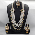 Ishhaara Side Plygon Patch Necklace Set