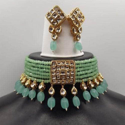 Ishhaara Square Patch Onex Choker Necklace Set