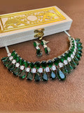 Ishhaara Green Stone Studded Contemprorary Choker