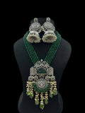 Ishhaara Green Traditional Rajasthani Kundan Long Necklace