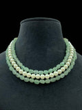 Ishhaara Green Triple Line Pearl Choker