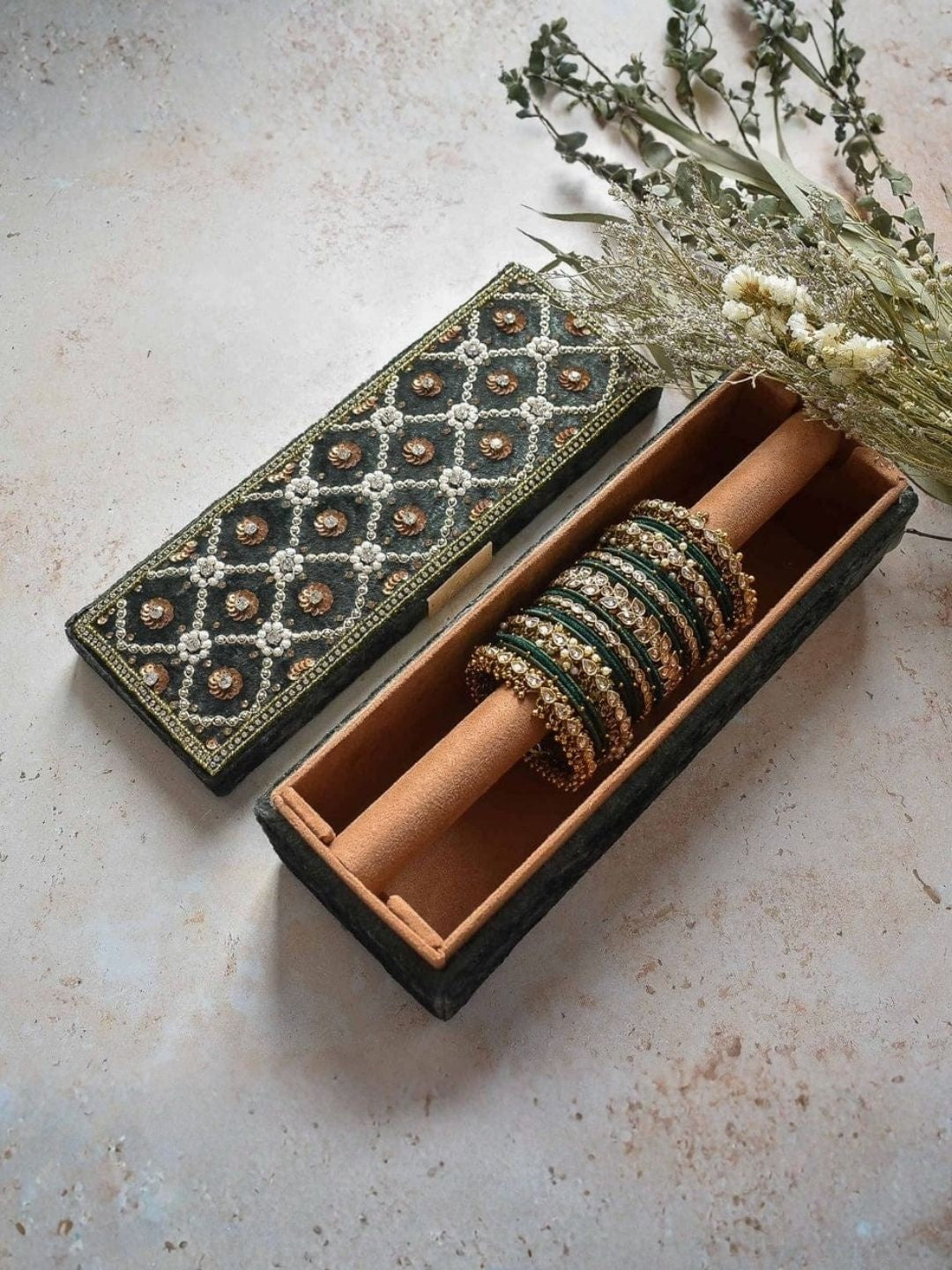 Ishhaara Meenakari Bangle Set with Kundan Work — handcrafted Indian jewellery