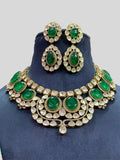 Ishhaara Green Victorian Fusion Necklace