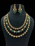 Ishhaara Green Victorian Kundan Stone Necklace