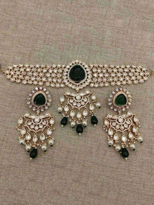Ishhaara Victorian Polki Pearl Choker Necklace