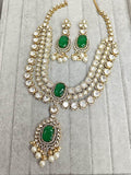Ishhaara Victorian Vintage Necklace Earrings Set