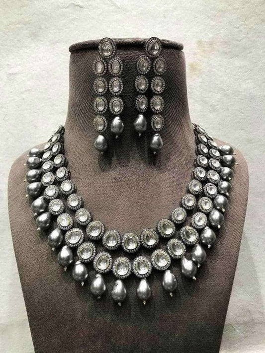 Ishhaara Ad 2 Layered Round Polki Necklace