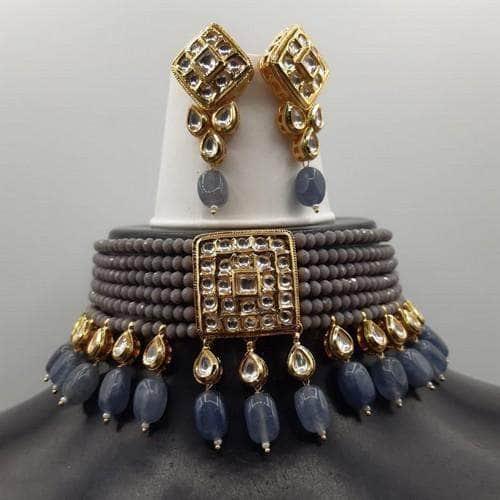 Ishhaara Square Patch Onex Choker Necklace Set