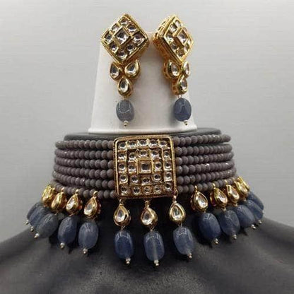 Ishhaara Square Patch Onex Choker Necklace Set