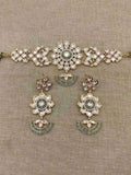 Ishhaara Chand Shaped Ad Stone Choker