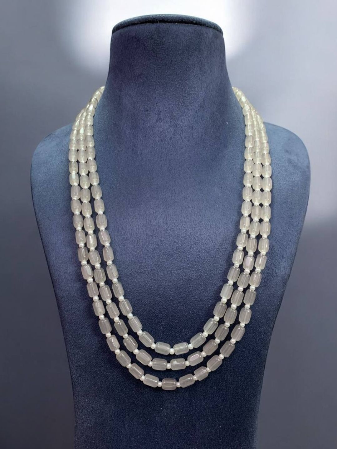 Ishhaara Grey Layered Traditional Dulha Moti Mala