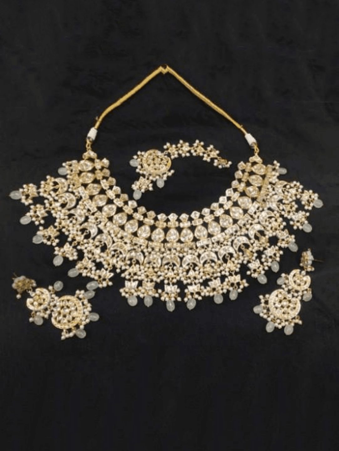 Ishhaara Multi Chand Broad Meena Necklace Set