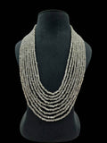 Ishhaara Grey Multilayered Beads Necklace