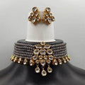 Ishhaara Onex Kundan Choker Necklace Set With Drops