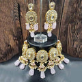 Ishhaara Round Meena Kundan Choker And Earring Set