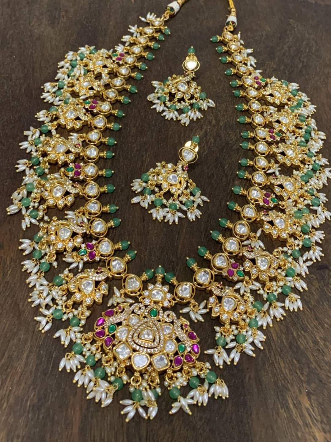 Ishhaara Guttapusalu Long Bridal Necklace Set