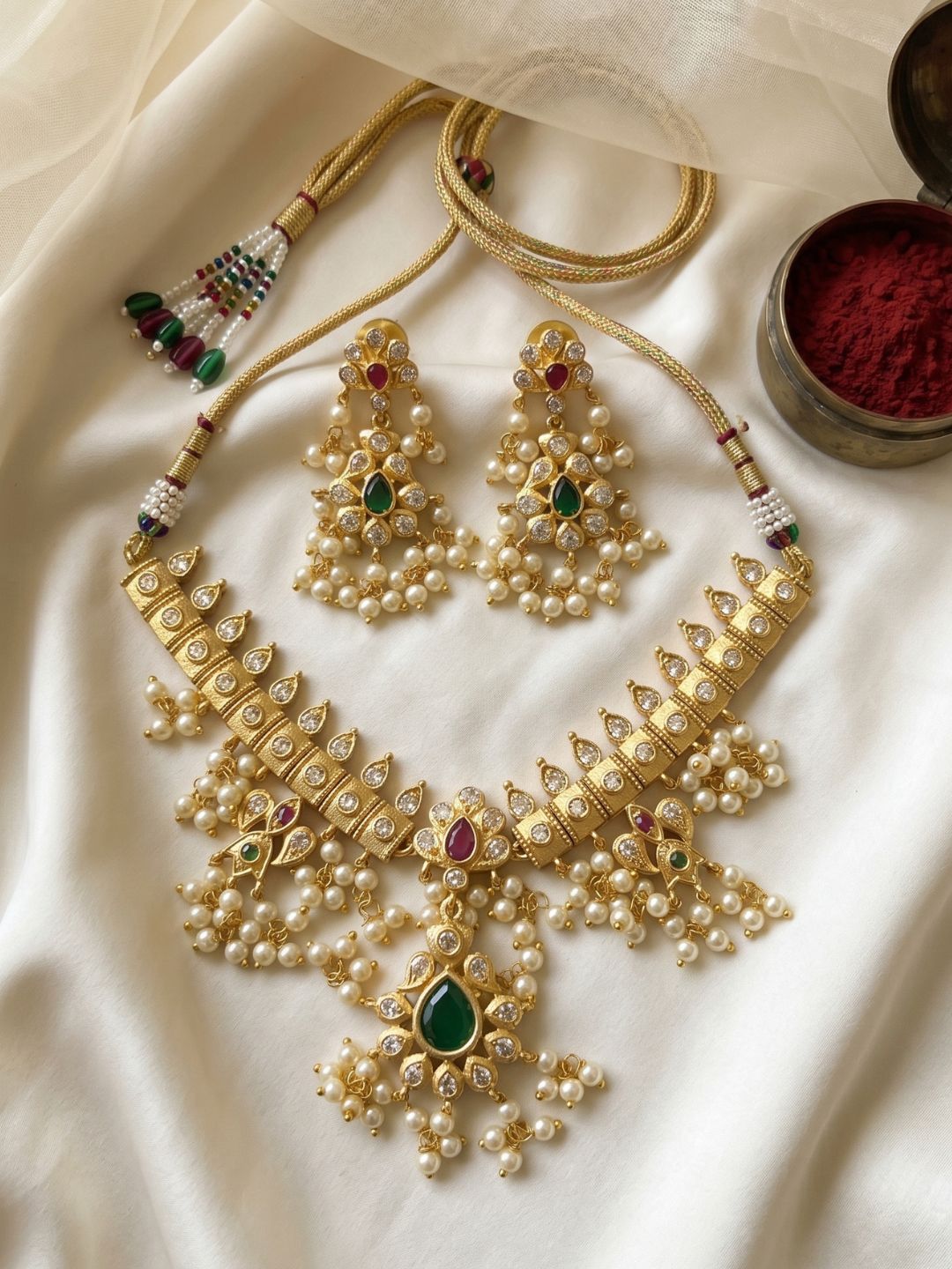 Ishhaara Guttapusalu Small Choker Necklace