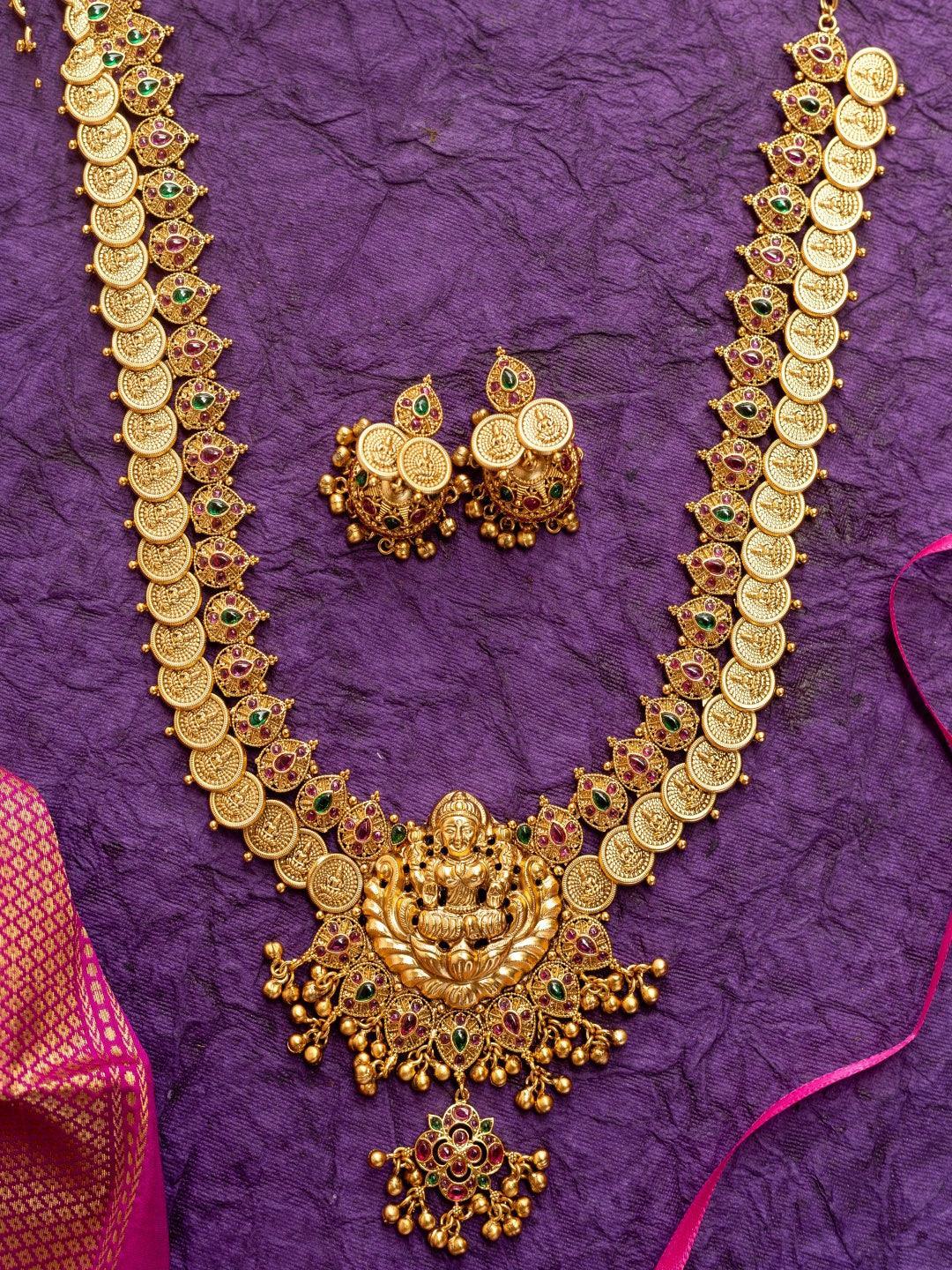 Ishhaara Guttapusalu style Lakshmi Necklace