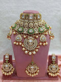 Ishhaara Half Moon Shaped Pendant Studded Bridal Choker