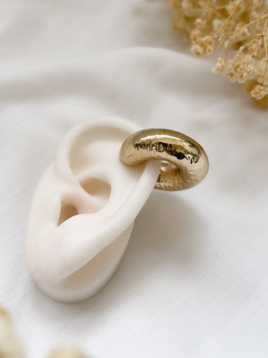 Ishhaara Hammered Stainless Steel Earcuff