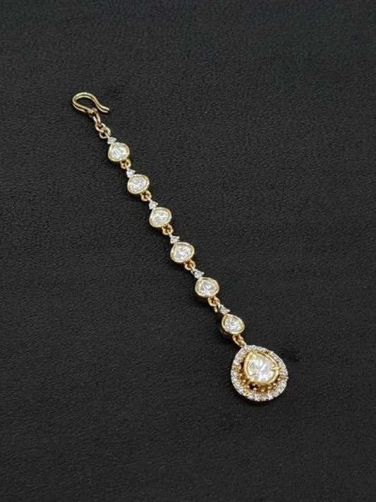 Ishhaara Hand Crafted Moissanite Polki Tikka