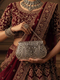 Ishhaara Hand Made Silver Plated Ladies Purse