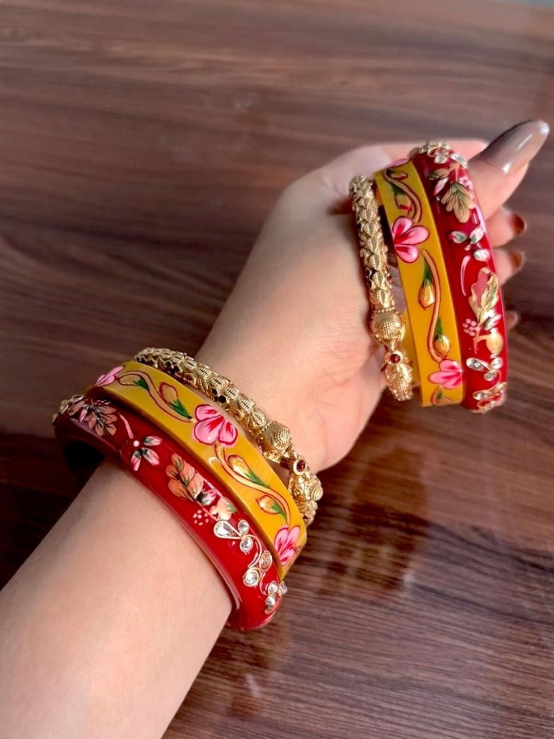 Ishhaara Meenakari Lac Bangle Set — handcrafted Indian jewellery