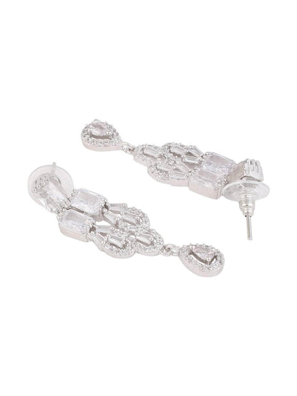 Ishhaara Handcrafted Ad Stone Leaf Necklace Set