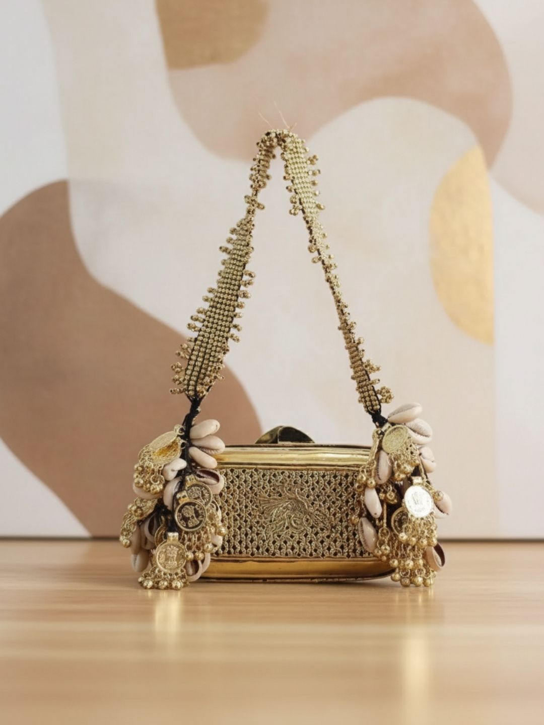 Ishhaara Handcrafted Embellished Banjara Metal Clutch