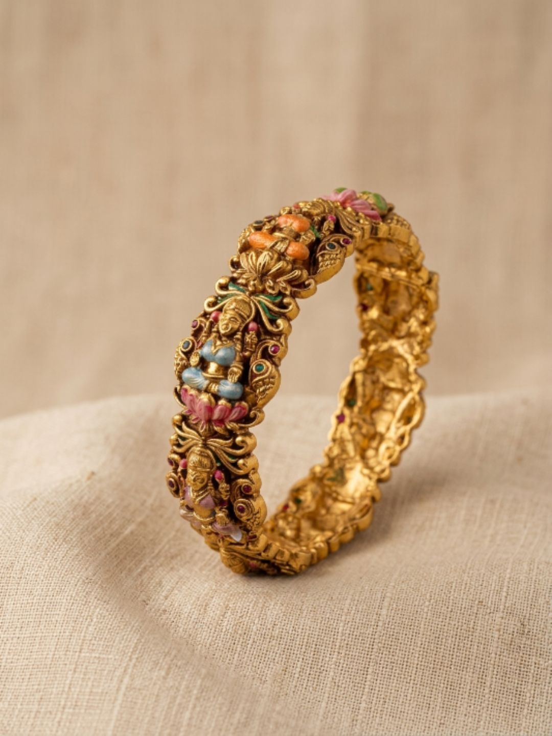 Ishhaara Handcrafted Enameled Laxmi Bangle