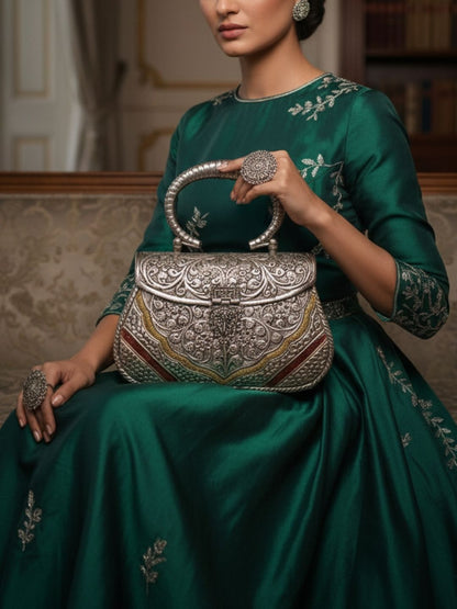 Ishhaara Handcrafted German Dualtone Clutch