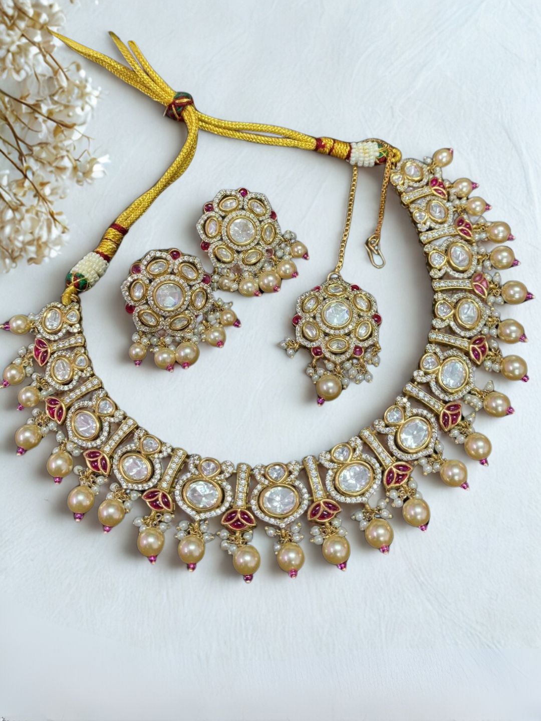 Ishhaara Handcrafted Kundan Studded Choker Necklace