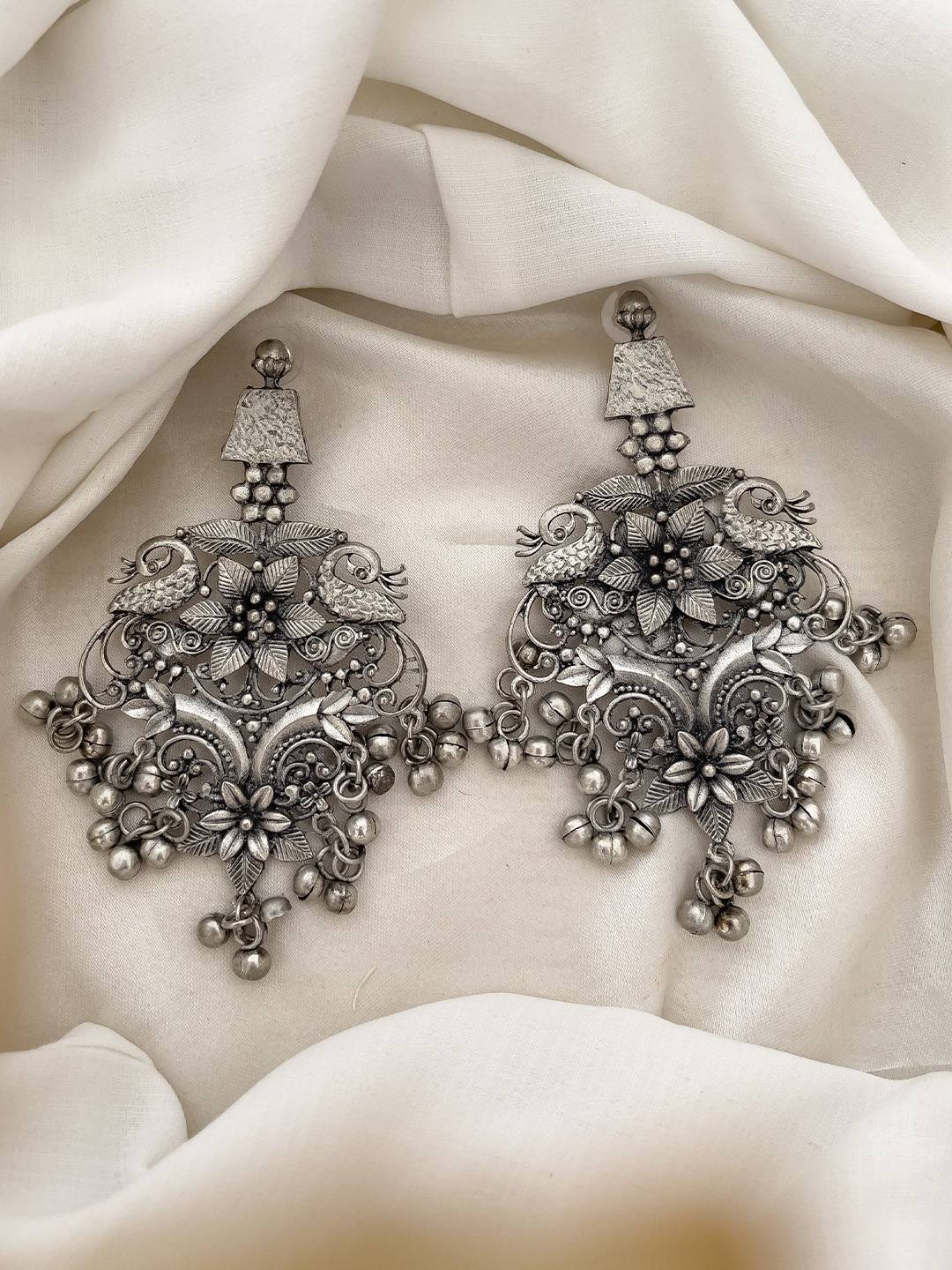 Ishhaara Handcrafted Oxidised Classic Drop Earrings