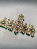 Ishhaara Handcrafted Pachi Kundan Studded Groom Kalangi