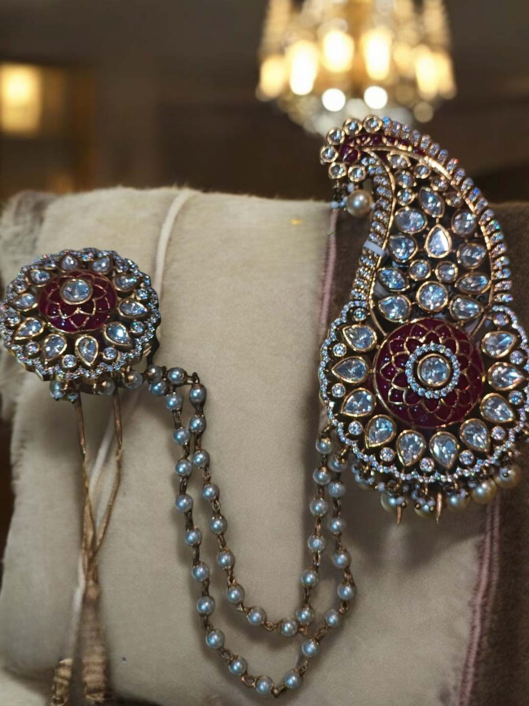 Ishhaara Handcrafted Victorian Maharaja Pagdi Kalangi